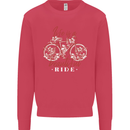 Life is a Beautiful Ride Cycling Bicycle Kids Sweatshirt Jumper Heliconia