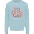 Life is a Beautiful Ride Cycling Bicycle Kids Sweatshirt Jumper Light Blue