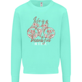 Life is a Beautiful Ride Cycling Bicycle Kids Sweatshirt Jumper Peppermint