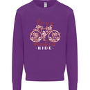 Life is a Beautiful Ride Cycling Bicycle Kids Sweatshirt Jumper Purple