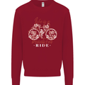 Life is a Beautiful Ride Cycling Bicycle Kids Sweatshirt Jumper Red