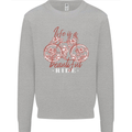 Life is a Beautiful Ride Cycling Bicycle Kids Sweatshirt Jumper Sports Grey