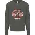 Life is a Beautiful Ride Cycling Bicycle Kids Sweatshirt Jumper Storm Grey