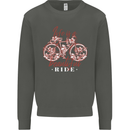 Life is a Beautiful Ride Cycling Bicycle Kids Sweatshirt Jumper Storm Grey