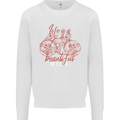 Life is a Beautiful Ride Cycling Bicycle Kids Sweatshirt Jumper White