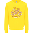 Life is a Beautiful Ride Cycling Bicycle Kids Sweatshirt Jumper Yellow