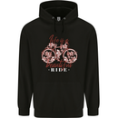 Life is a Beautiful Ride Cycling Bicycle Mens 80% Cotton Hoodie Black