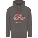 Life is a Beautiful Ride Cycling Bicycle Mens 80% Cotton Hoodie Charcoal