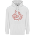 Life is a Beautiful Ride Cycling Bicycle Mens 80% Cotton Hoodie White