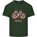 Life is a Beautiful Ride Cycling Bicycle Mens Cotton T-Shirt Tee Top Forest Green