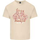 Life is a Beautiful Ride Cycling Bicycle Mens Cotton T-Shirt Tee Top Natural