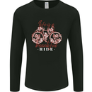 Life is a Beautiful Ride Cycling Bicycle Mens Long Sleeve T-Shirt Black