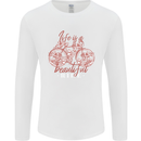Life is a Beautiful Ride Cycling Bicycle Mens Long Sleeve T-Shirt White