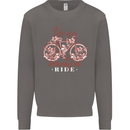 Life is a Beautiful Ride Cycling Bicycle Mens Sweatshirt Jumper Charcoal