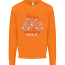 Life is a Beautiful Ride Cycling Bicycle Mens Sweatshirt Jumper Orange