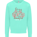 Life is a Beautiful Ride Cycling Bicycle Mens Sweatshirt Jumper Peppermint