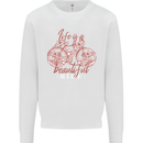 Life is a Beautiful Ride Cycling Bicycle Mens Sweatshirt Jumper White