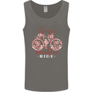 Life is a Beautiful Ride Cycling Bicycle Mens Vest Tank Top Charcoal