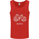 Life is a Beautiful Ride Cycling Bicycle Mens Vest Tank Top Red