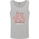 Life is a Beautiful Ride Cycling Bicycle Mens Vest Tank Top Sports Grey
