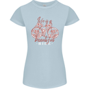 Life is a Beautiful Ride Cycling Bicycle Womens Petite Cut T-Shirt Light Blue