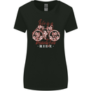 Life is a Beautiful Ride Cycling Bicycle Womens Wider Cut T-Shirt Black