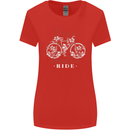 Life is a Beautiful Ride Cycling Bicycle Womens Wider Cut T-Shirt Red