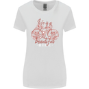 Life is a Beautiful Ride Cycling Bicycle Womens Wider Cut T-Shirt White