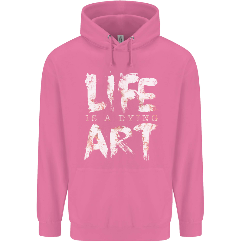 Life is a Dying Art Slogan Pessimist Artist Childrens Kids Hoodie Azalea