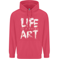 Life is a Dying Art Slogan Pessimist Artist Childrens Kids Hoodie Heliconia