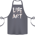 Life is a Dying Art Slogan Pessimist Artist Cotton Apron 100% Organic Steel