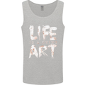 Life is a Dying Art Slogan Pessimist Artist Mens Vest Tank Top Sports Grey