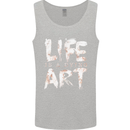 Life is a Dying Art Slogan Pessimist Artist Mens Vest Tank Top Sports Grey