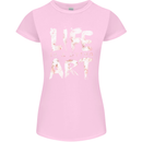Life is a Dying Art Slogan Pessimist Artist Womens Petite Cut T-Shirt Light Pink
