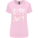 Life is a Dying Art Slogan Pessimist Artist Womens Wider Cut T-Shirt Light Pink