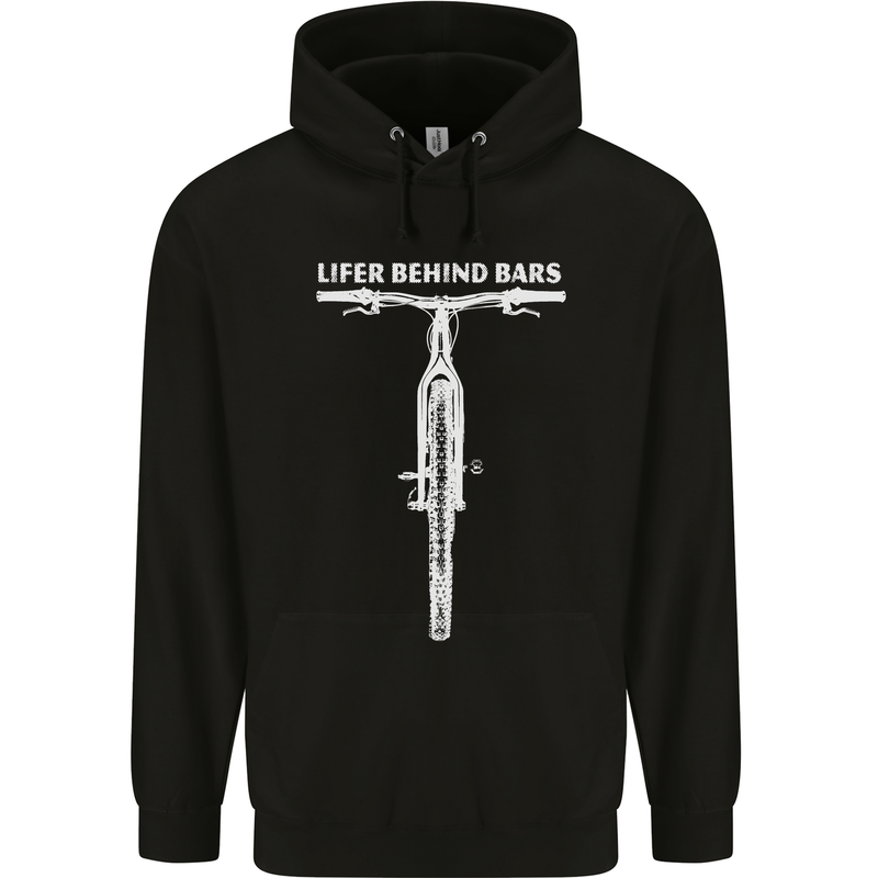 Lifer Behind Bars Cycling Cyclist Funny Childrens Kids Hoodie Black