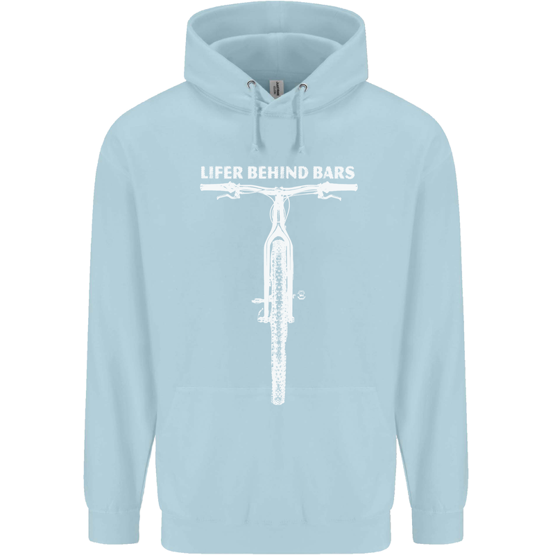 Lifer Behind Bars Cycling Cyclist Funny Childrens Kids Hoodie Light Blue