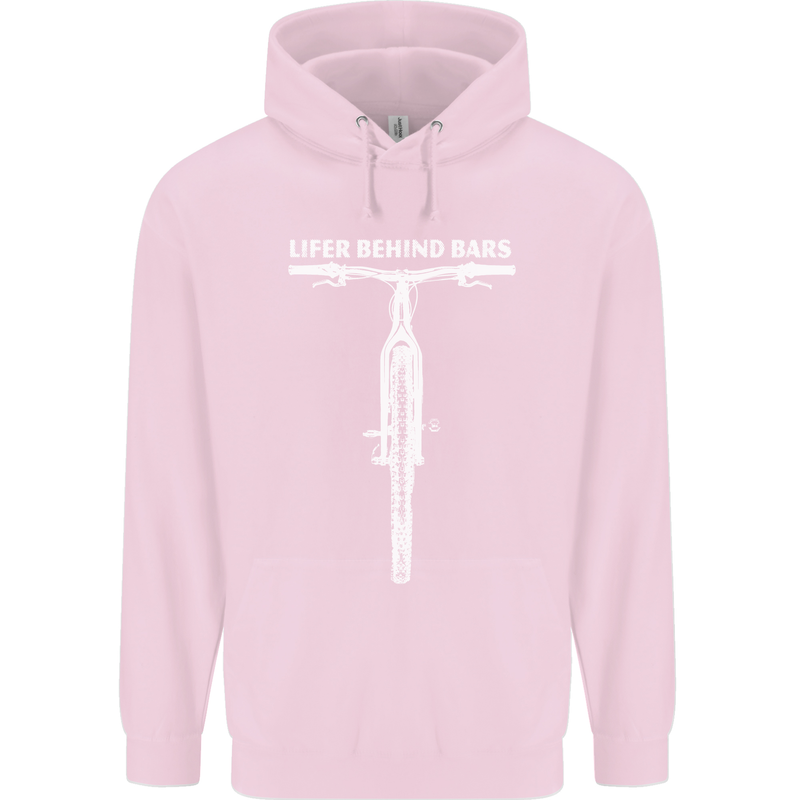 Lifer Behind Bars Cycling Cyclist Funny Childrens Kids Hoodie Light Pink