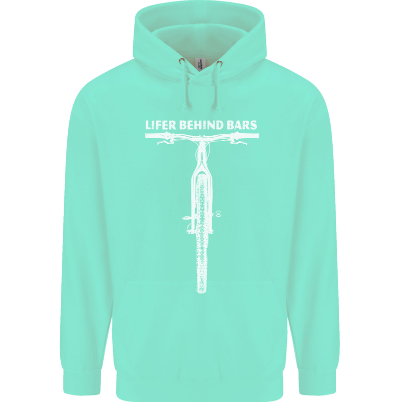 Lifer Behind Bars Cycling Cyclist Funny Childrens Kids Hoodie Peppermint