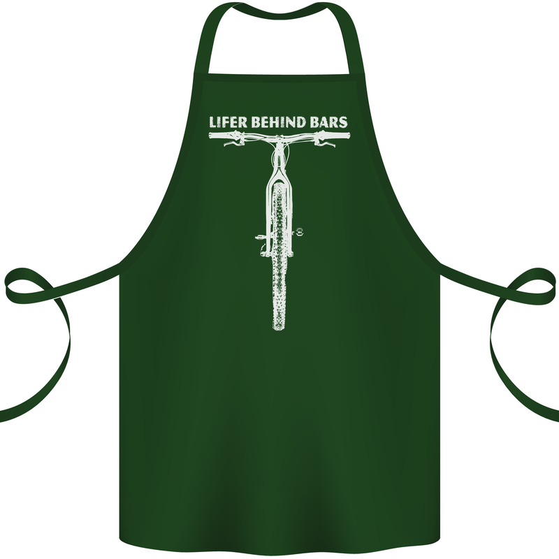 Lifer Behind Bars Cycling Cyclist Funny Cotton Apron 100% Organic Forest Green