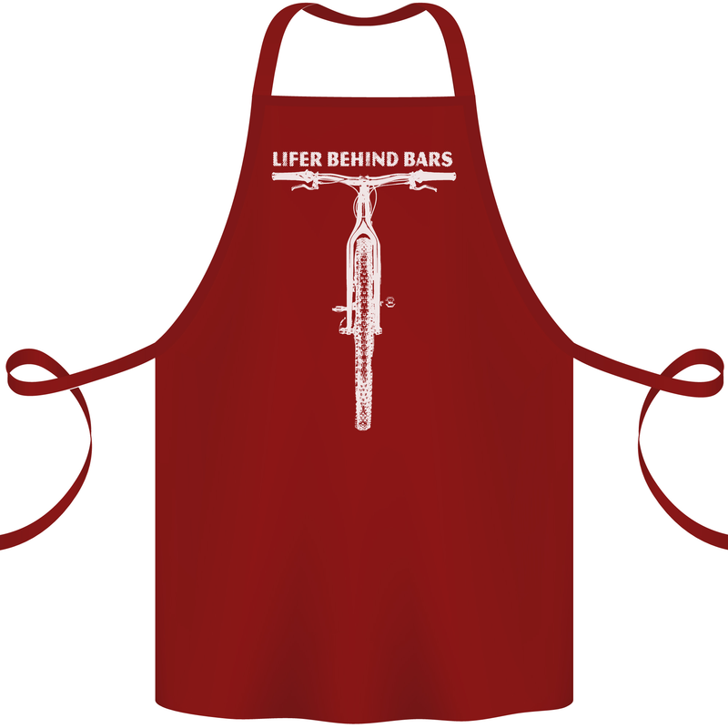 Lifer Behind Bars Cycling Cyclist Funny Cotton Apron 100% Organic Maroon