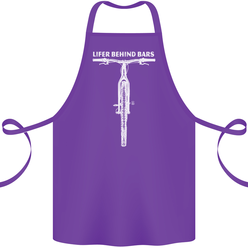 Lifer Behind Bars Cycling Cyclist Funny Cotton Apron 100% Organic Purple