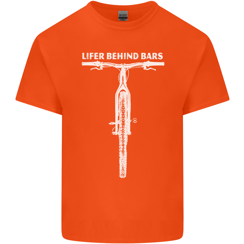 Lifer Behind Bars Cycling Cyclist Funny Mens Cotton T-Shirt Tee Top Orange