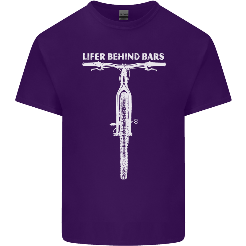 Lifer Behind Bars Cycling Cyclist Funny Mens Cotton T-Shirt Tee Top Purple