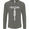 Lifer Behind Bars Cycling Cyclist Funny Mens Long Sleeve T-Shirt Charcoal