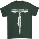 Lifer Behind Bars Cycling Cyclist Funny Mens T-Shirt Cotton Gildan Forest Green