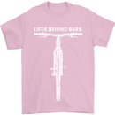 Lifer Behind Bars Cycling Cyclist Funny Mens T-Shirt Cotton Gildan Light Pink