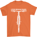 Lifer Behind Bars Cycling Cyclist Funny Mens T-Shirt Cotton Gildan Orange