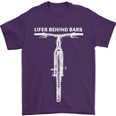 Lifer Behind Bars Cycling Cyclist Funny Mens T-Shirt Cotton Gildan Purple