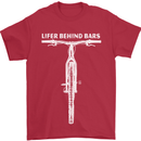 Lifer Behind Bars Cycling Cyclist Funny Mens T-Shirt Cotton Gildan Red